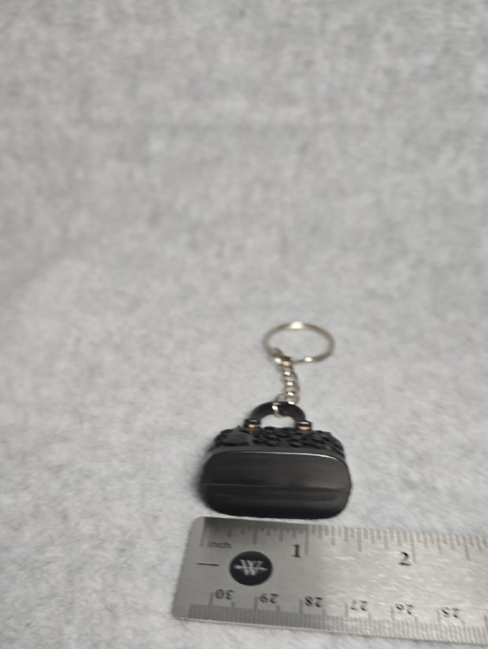Mini Black Monogram Purse Keychain - Picture 7 of 7